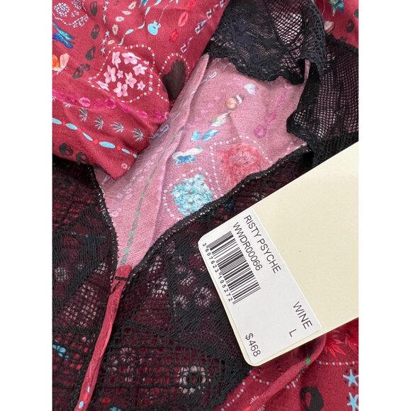 Zadig & Voltaire Risty Psyche Floral Butterfly Guitar Print Maxi Dress Sz Large - Picture 7 of 7